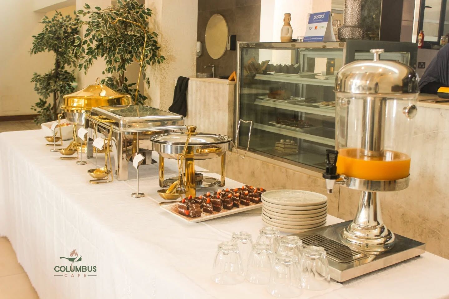 Columbus Cafe catering setup
