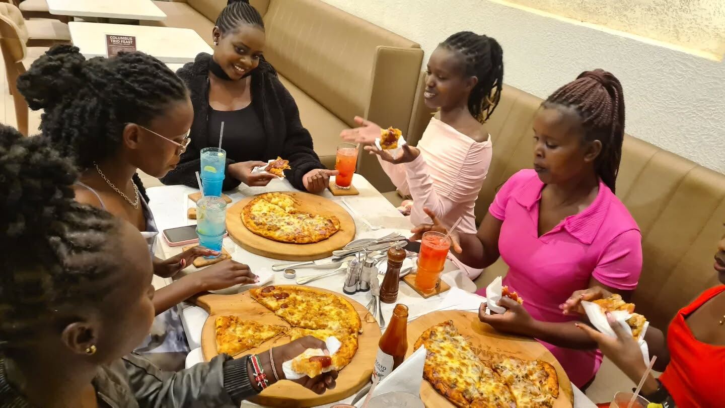 Friends dining